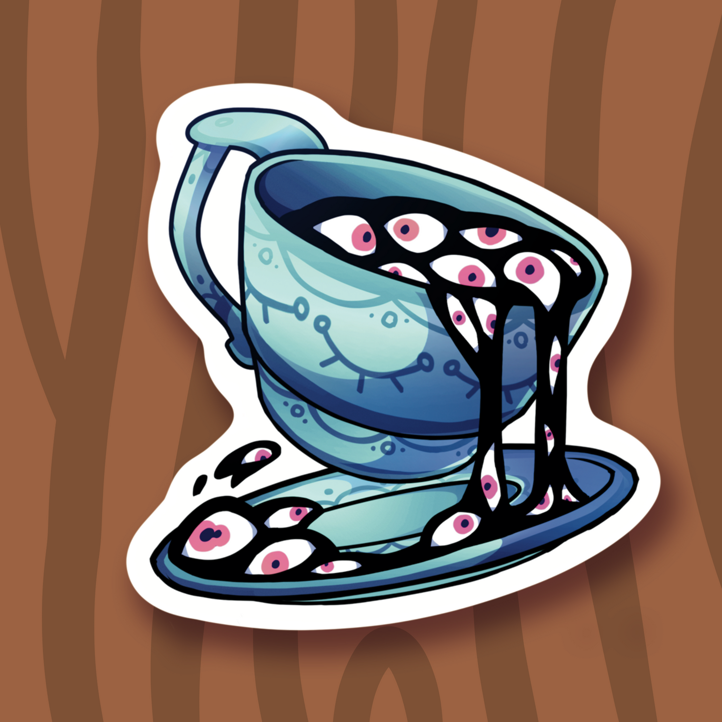 Eyeball Teacup Sticker!