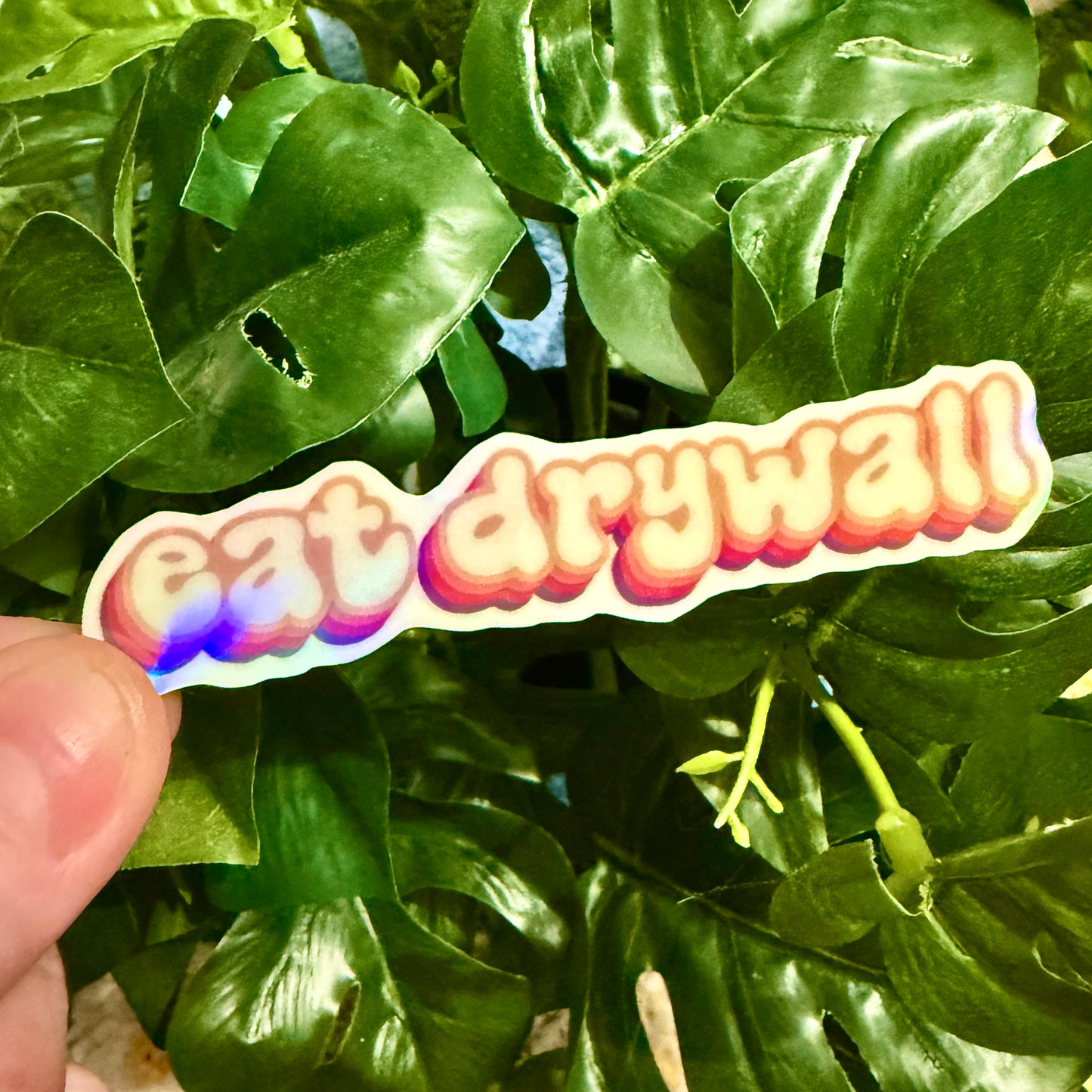 Eat Drywall Text Sticker!