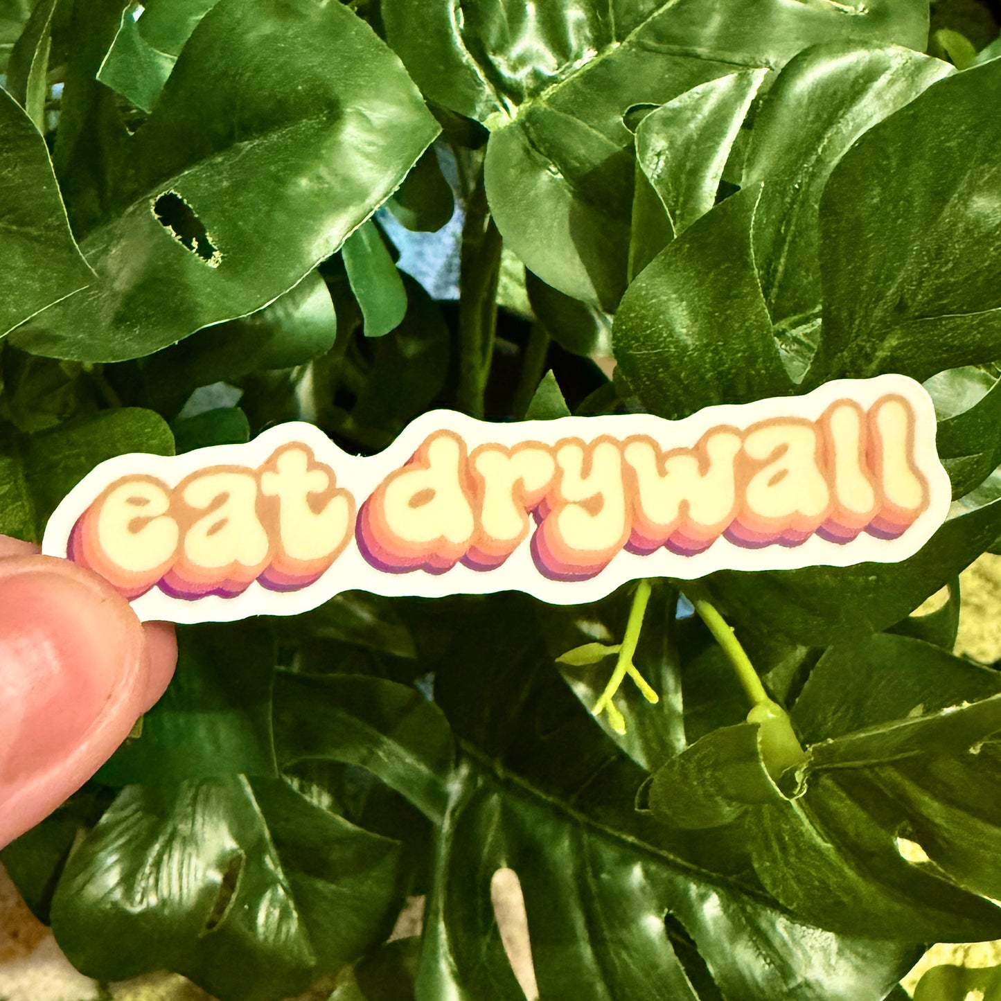 Eat Drywall Text Sticker!