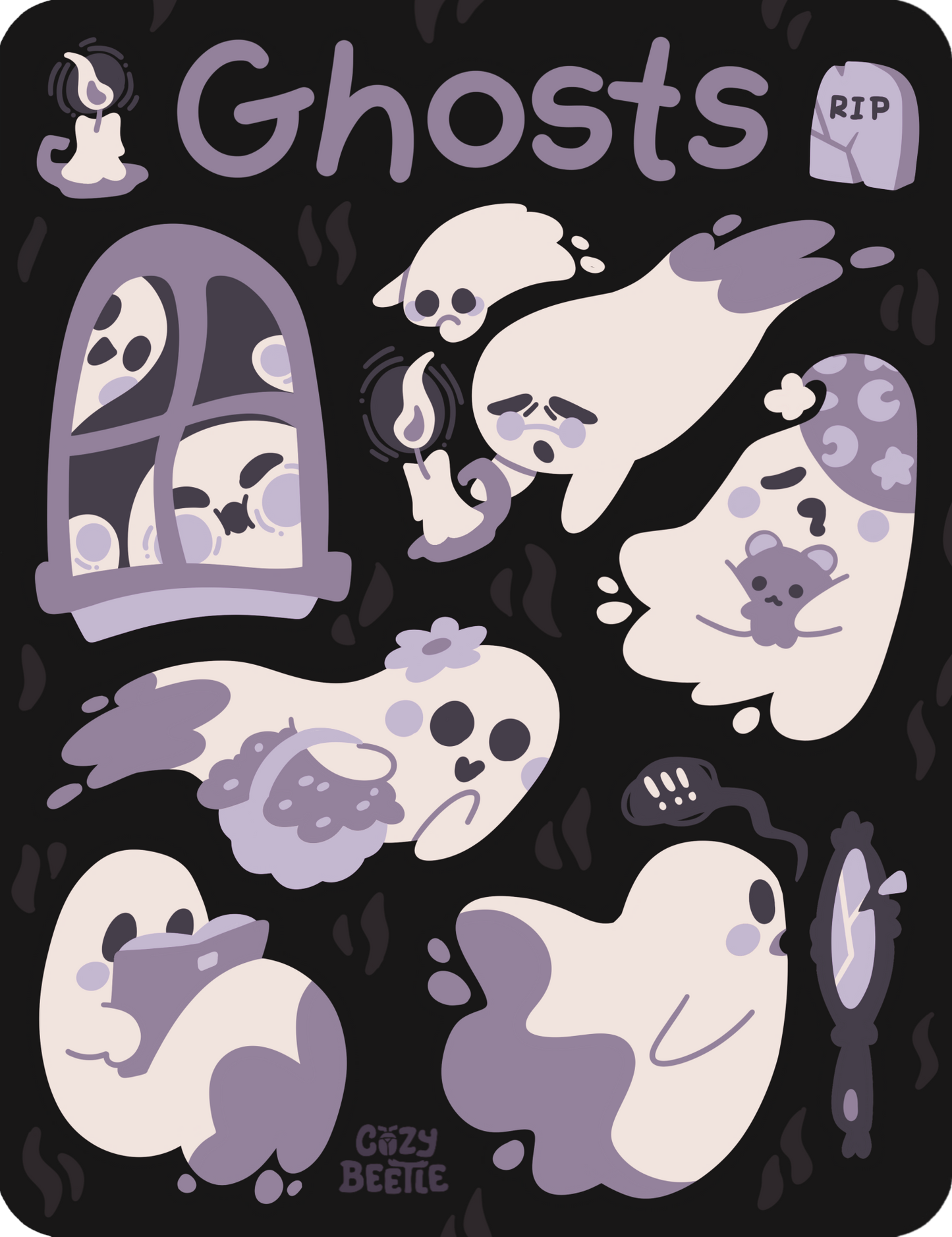 Ghosts Sticker Sheet
