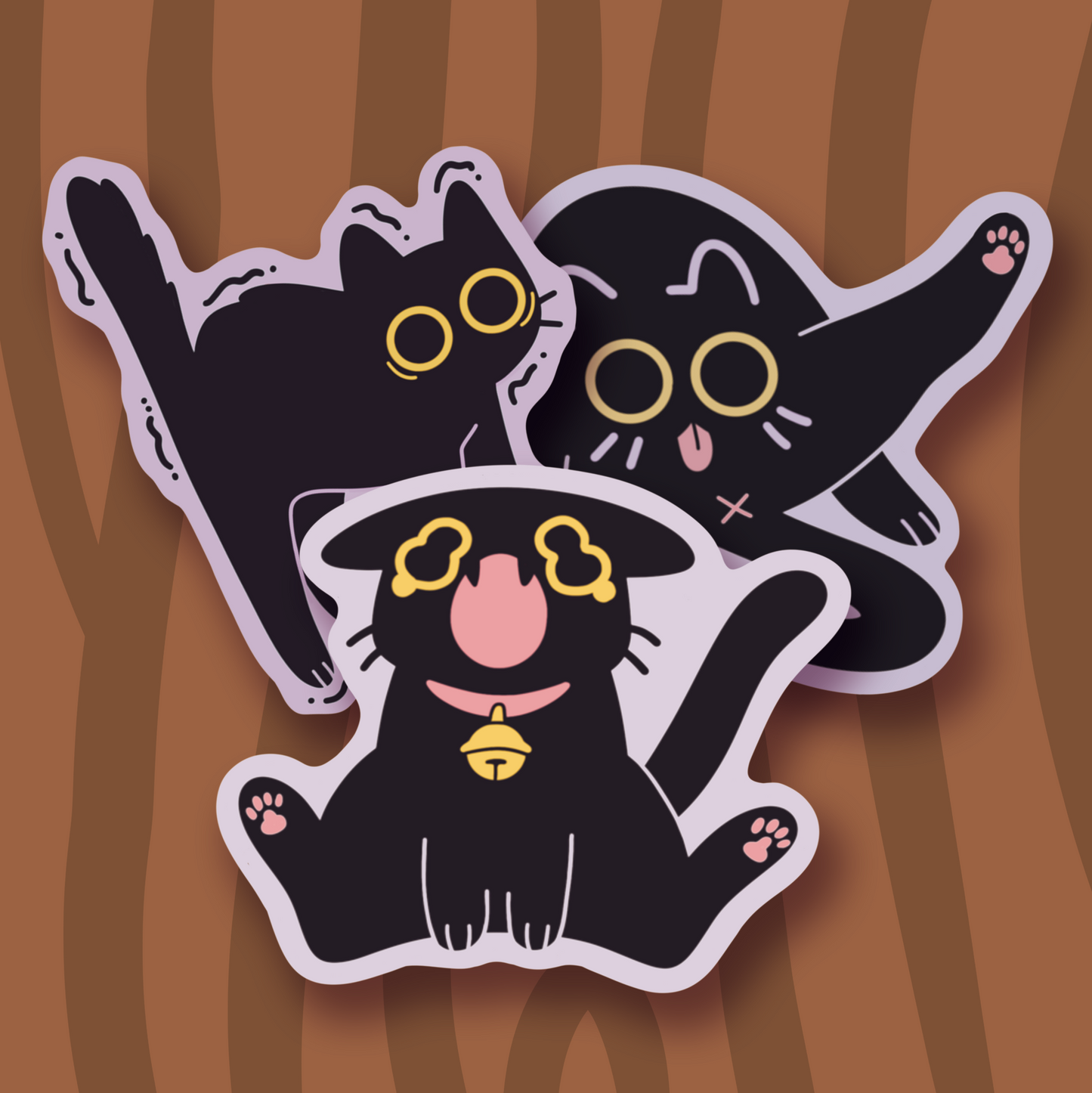Black Cats Stickers