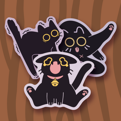 Black Cats Stickers