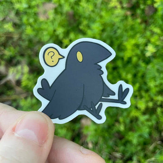 Confused Crow Sticker!