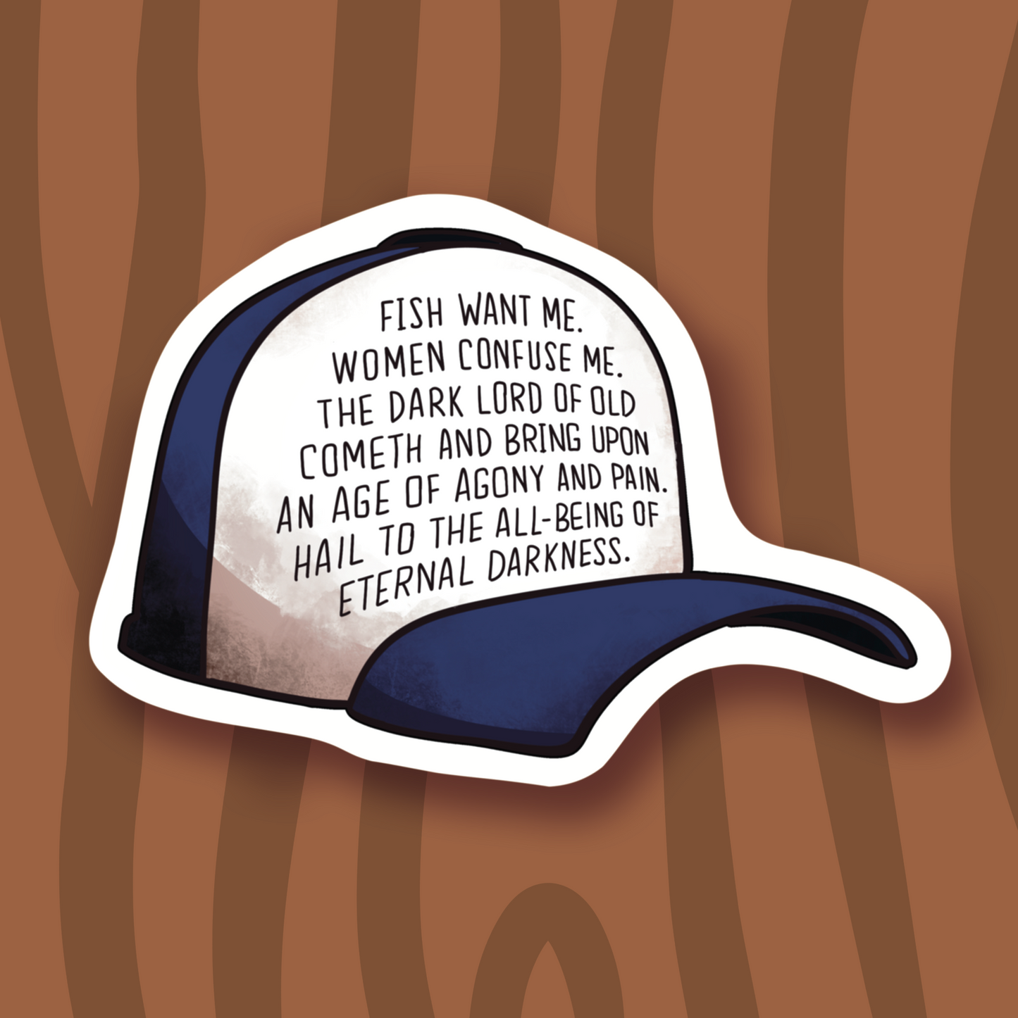 Eldritch "Fish Want Me" Cap Sticker!