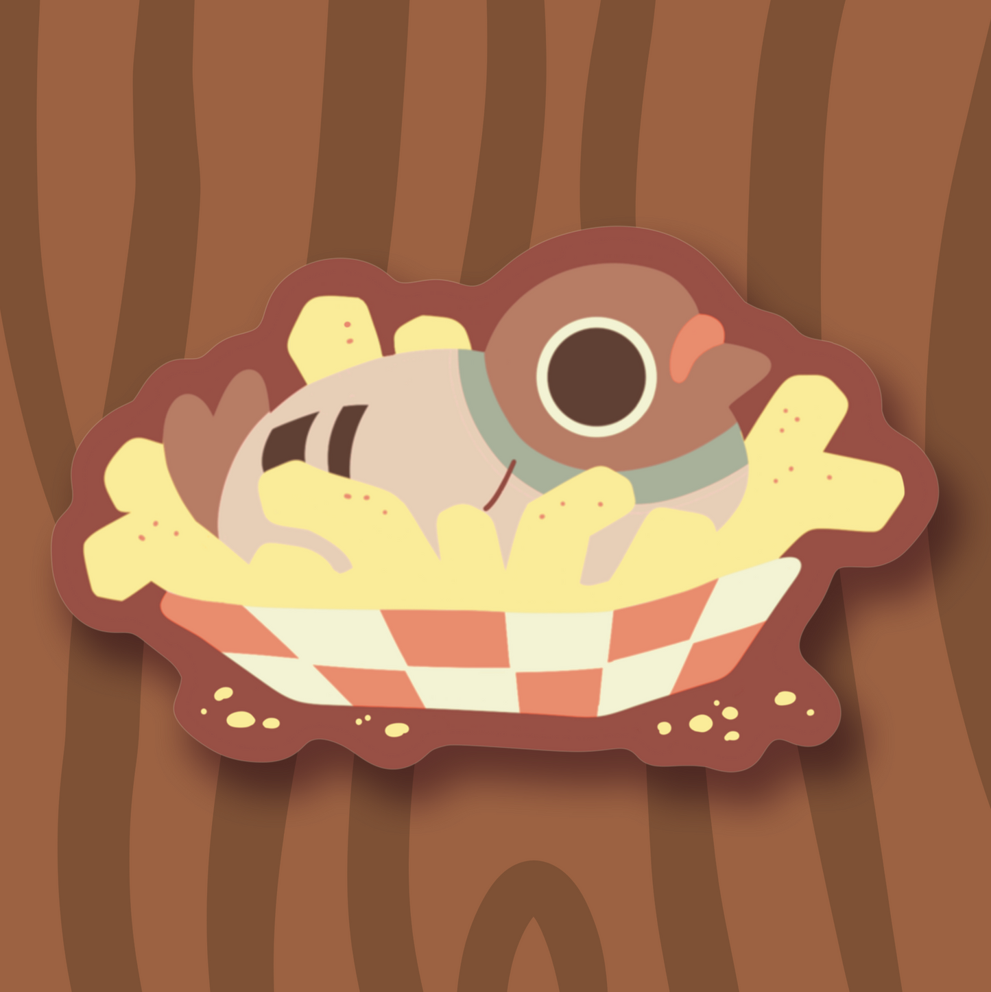 Fries Pigeon Sticker