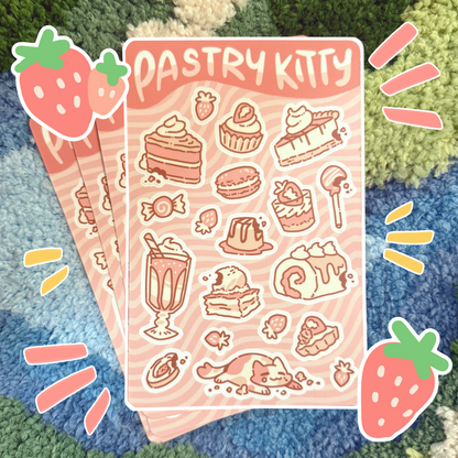 Pastry Kitty Sticker Sheet!