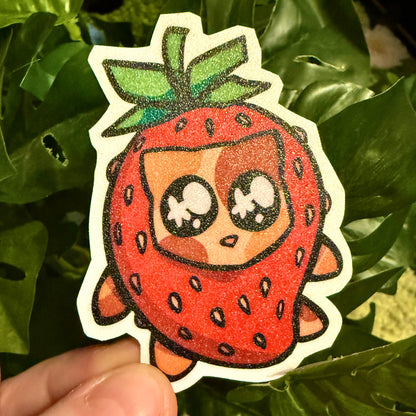 Strawberry Cat Stickers! [Sensory, Cross/Star Holo]
