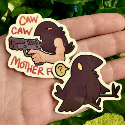 Confused Crow Sticker!