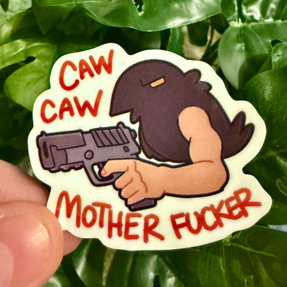 Confused Crow Sticker!