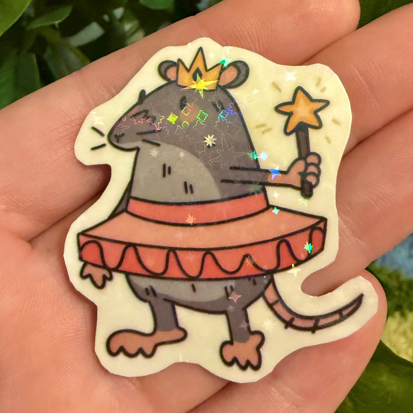 Fairy Princess Rat Sticker! [Star Holo]