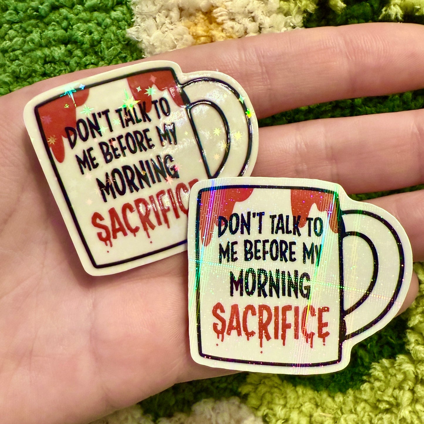 Bloody Mug Sticker [Star Holo]