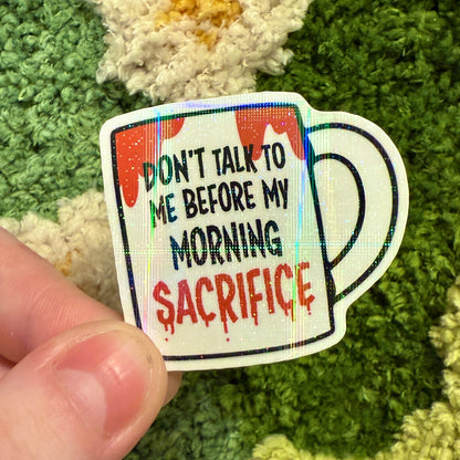 Bloody Mug Sticker [Star Holo]