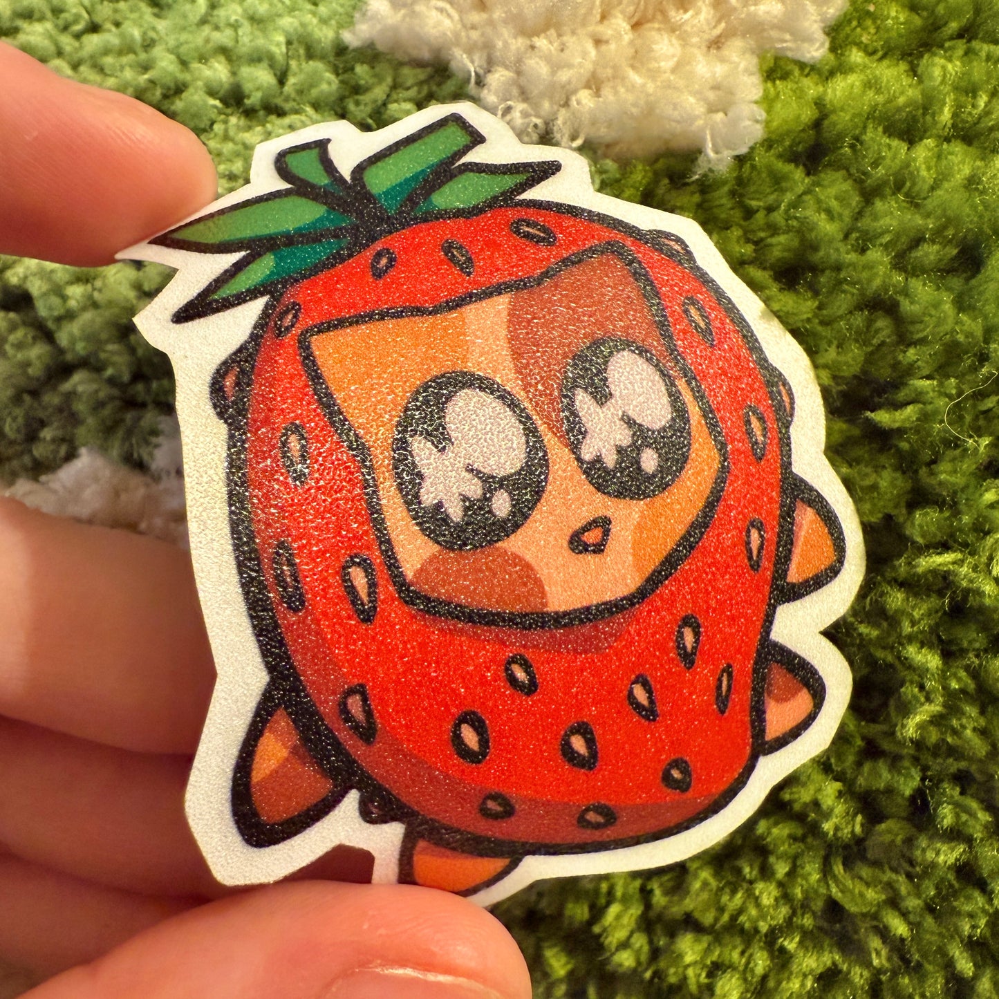 Strawberry Cat Stickers! [Sensory, Cross/Star Holo]