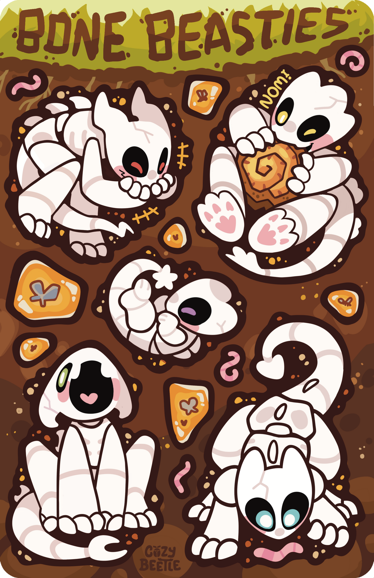 Bone Buddies Sticker Sheet