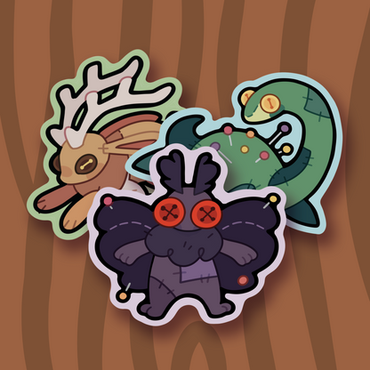 Plush Cryptids Stickers