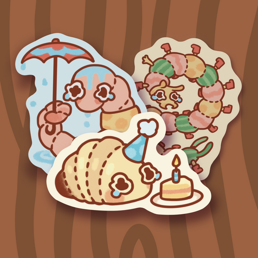 Sad Bugs Stickers