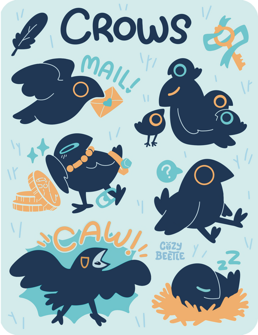 Crow Sticker Sheet