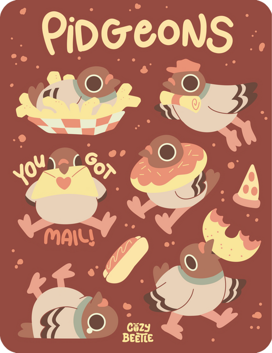 Pigeons Sticker Sheet